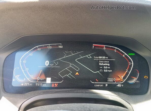 WBA23AT07MCH00765 2021 BMW 4 SERIES Black ხელსაწყოთა პანელის ხედი