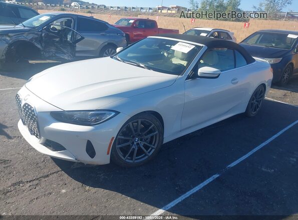 WBA23AT08NCJ12680 2022 BMW 4 SERIES White წინა მარცხენა ხედი სამი მეოთხედიდან