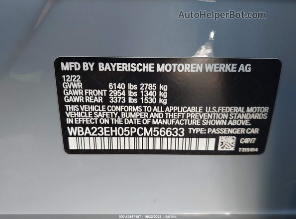 WBA23EH05PCM56633 2023 BMW 7 SERIES Gray 