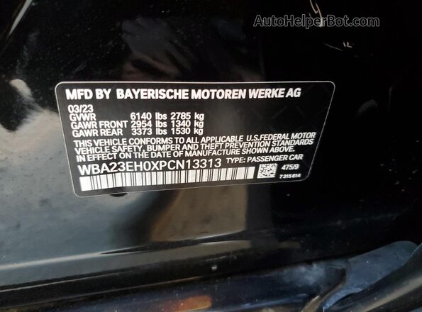 WBA23EH0XPCN13313 2023 BMW 7 SERIES Black 