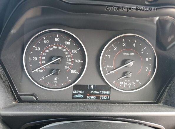 WBA2F9C36HV664946 2017 BMW 2 SERIES Gray Вид щитка приладів