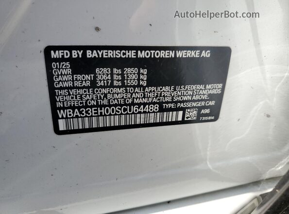 WBA33EH00SCU64488 2025 BMW 7 SERIES White 