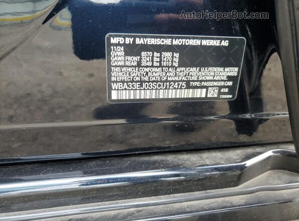 WBA33EJ03SCU12475 2025 BMW 7 SERIES Black 
