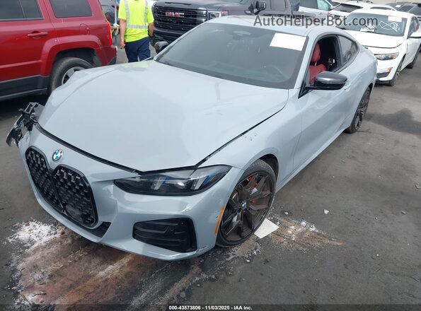 WBA43DA00SCT15880 2025 BMW 4 SERIES Gray Առջևի ձախ երեք քառորդ տեսարան