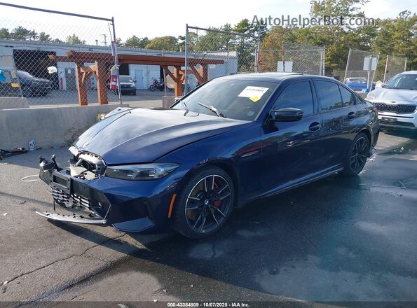 WBA43FF02PFN30204 2023 BMW 3 SERIES Blue Առջևի ձախ երեք քառորդ տեսարան