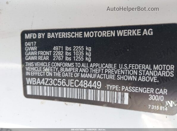 WBA4Z3C56JEC48449 2018 BMW 7 SERIES White 