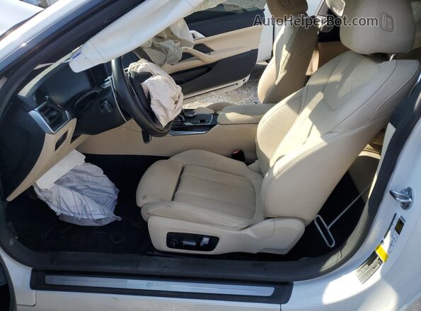 WBA53AP07MCG25122 2021 BMW 4 SERIES White Widok wnętrza z przodu