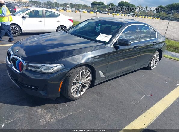 WBA53BH02MWX04357 2021 BMW 5 SERIES Black Przód lewy