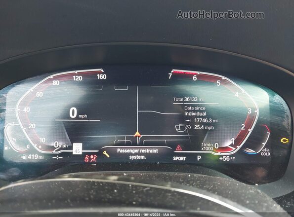 WBA53BH04NCJ34686 2022 BMW 5 SERIES White Հետևի նստատեղերի տեսք