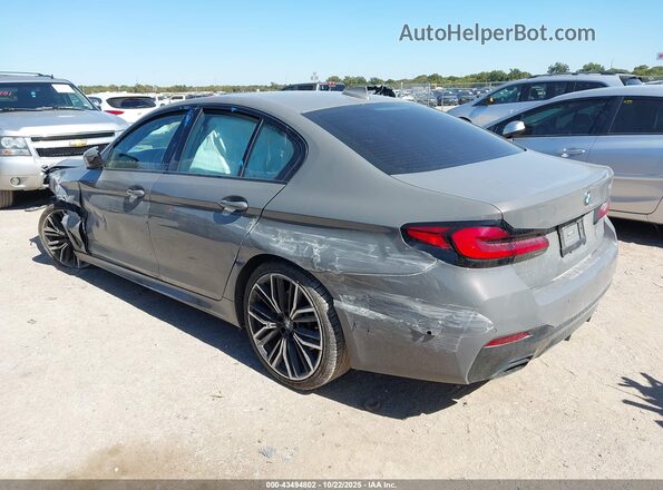 WBA53BH09NWX44940 2022 BMW 5 SERIES Серый Задняя левая четверть