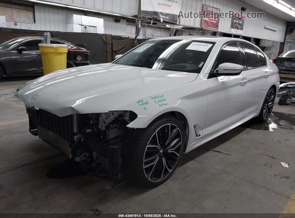 WBA53BJ04MCF88464 2021 BMW 5 SERIES White Передня ліва чверть