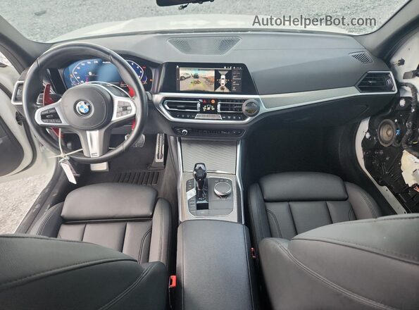 WBA5U7C04LA234698 2020 BMW M3 White Вид панелі приладів