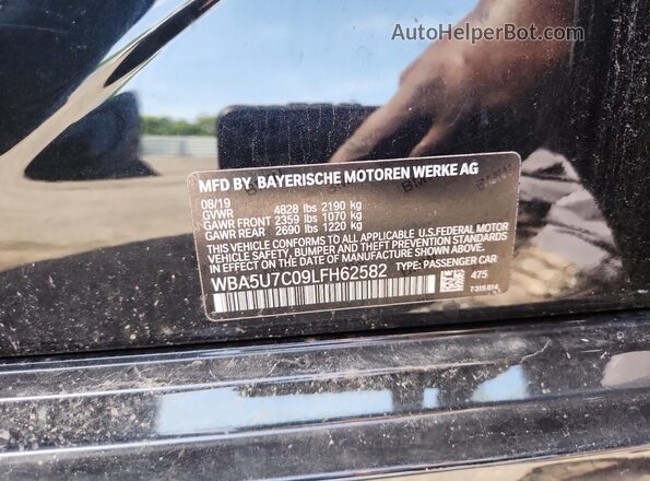 WBA5U7C09LFH62582 2020 BMW M3 Black Вид підкапотного простору
