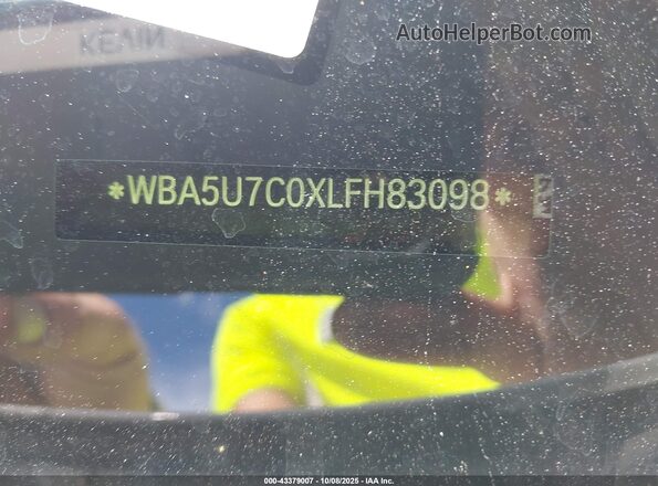 WBA5U7C0XLFH83098 2020 BMW 3 SERIES White Widok zestawu wskaźników