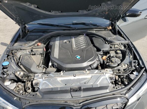 WBA5U9C04MFK84811 2021 BMW M3 Gray უკანა სალონის ხედი