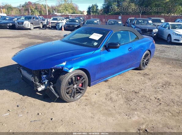WBA63AT04PCL67881 2023 BMW M4 Dark Blue Передняя левая четверть