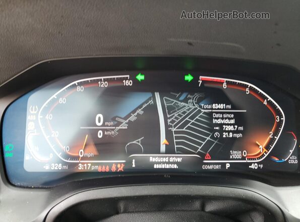 WBA63AV05NFL95584 2022 BMW 4 SERIES White Вид щитка приладів