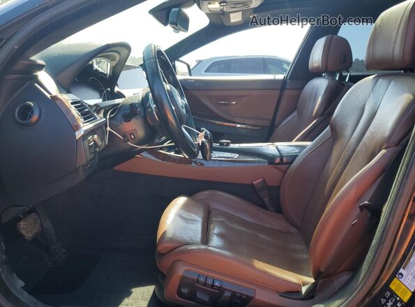 WBA6D2C54GGT66267 2016 BMW 6 SERIES Black წინა სალონის ხედი