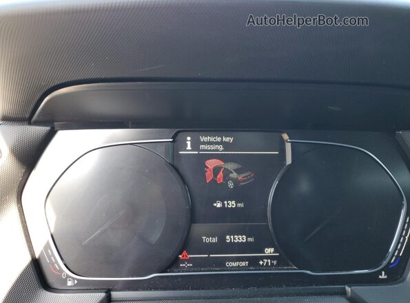 WBA73AK02L7F92439 2020 BMW 2 SERIES Red Instrument cluster view