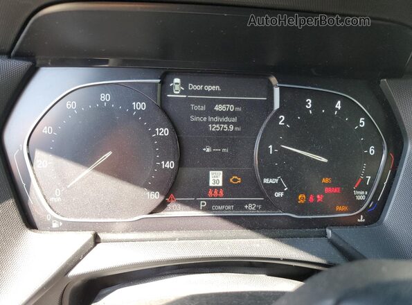 WBA73AK04M7G48236 2021 BMW 2 SERIES White Instrument cluster view