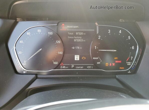 WBA73AK06M7H43185 2021 BMW 2 SERIES White Instrument cluster view