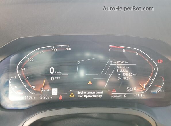 WBA73AP01PCL47196 2023 BMW 4 SERIES Black Вид щитка приладів