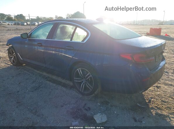 WBA73BJ09MWX18159 2021 BMW 5 SERIES Blue Задня ліва чверть