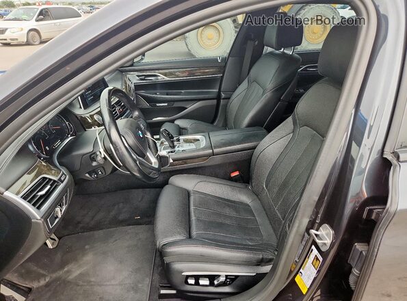 WBA7E2C34HG740975 2017 BMW 7 SERIES Black Widok wnętrza z przodu
