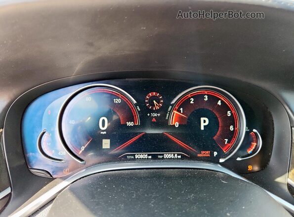 WBA7E2C34HG740975 2017 BMW 7 SERIES Black Widok zestawu wskaźników