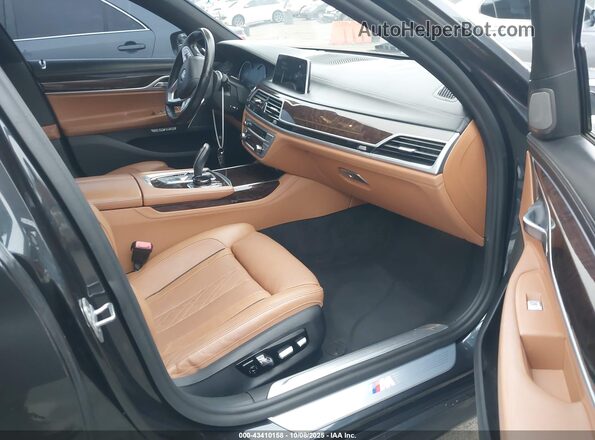 WBA7E2C52JG741730 2018 BMW 7 SERIES Black Widok wnętrza z przodu