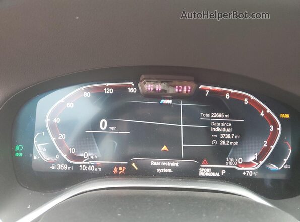 WBA7T2C04NCJ80812 2022 BMW 7 SERIES Silver ხელსაწყოთა პანელის ხედი