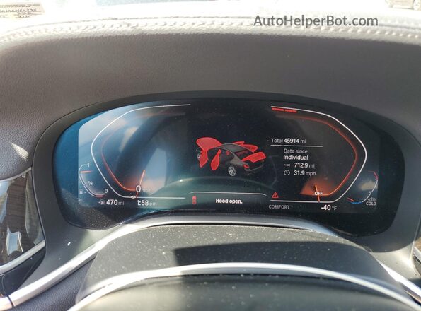 WBA7T4C01NCH64325 2022 BMW 7 SERIES Black Instrument cluster view