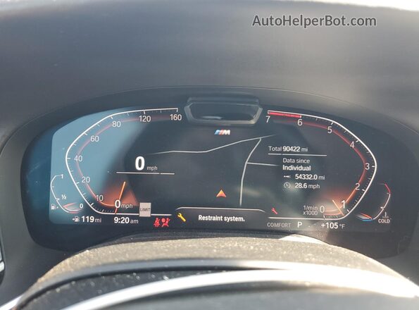 WBA7U2C00LGJ59569 2020 BMW 7 SERIES Серебряный Вид щитка приборов