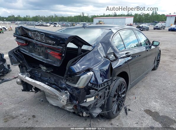 WBA7U2C02NCG91323 2022 BMW 7 SERIES Black Trasero derecho