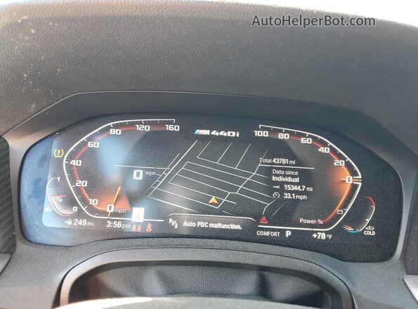 WBA83AP09NCJ36037 2022 BMW M4 White Widok zestawu wskaźników