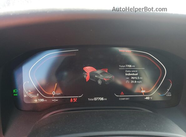 WBAAE4C00RCP77148 2024 BMW 8 SERIES Black Instrument cluster view