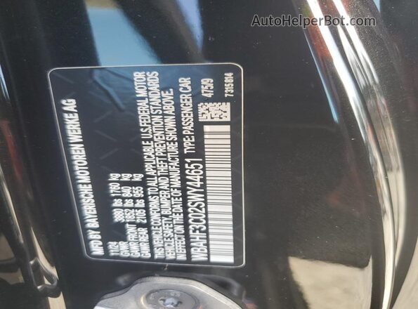 WBAHF3C02SWY44651 2025 BMW Z4 Black VIN կոդի պիտակի տեսք