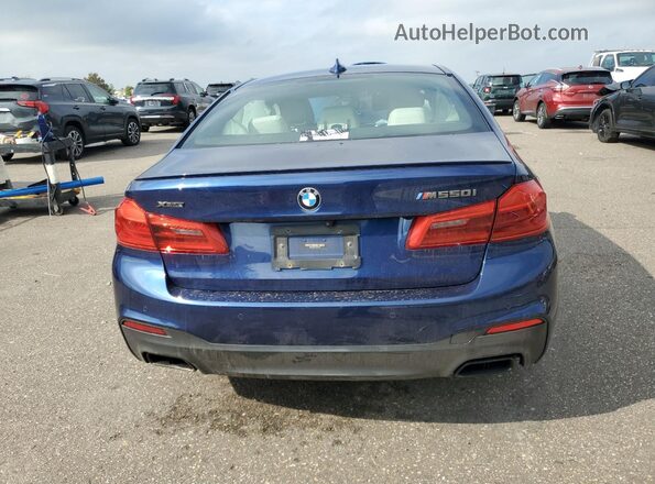 WBAJB9C58JB286290 2018 BMW M5 Blue Widok z tyłu