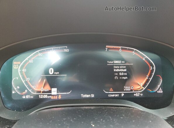 WBAJR3C09LCD75394 2020 BMW 5 SERIES Black Widok zestawu wskaźników