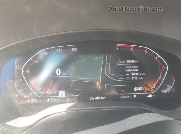 WBAJR7C05LCD79062 2020 BMW 5 SERIES Белый Вид щитка приборов