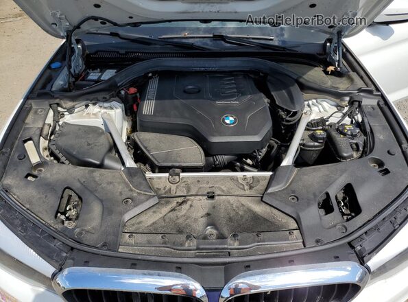 WBAJR7C05LWW80412 2020 BMW 5 SERIES Белый Вид задней части салона