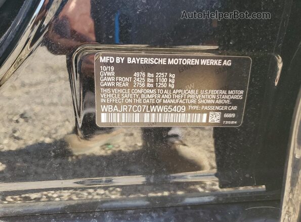 WBAJR7C07LWW65409 2020 BMW 5 SERIES Black Շարժիչի բաժամունքի տեսք