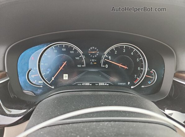 WBAJV6C54JBJ99752 2018 BMW 6 SERIES Gray Instrument cluster view
