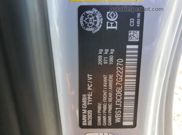 WBS1J3C06L7G22270 2020 BMW M2 Gray 