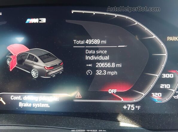 WBS33AY04NFM25393 2022 BMW M3 Black 