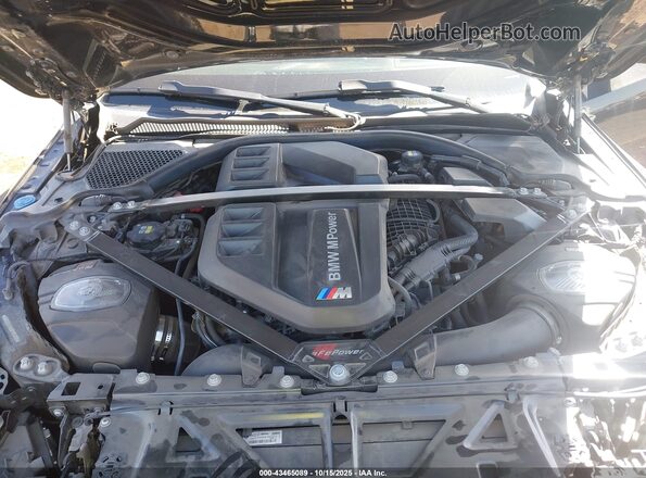 WBS33AY04NFM25393 2022 BMW M3 Black Вид ззаду