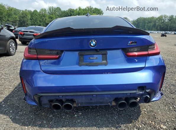 WBS33AY06MFK91548 2021 BMW M3 Синий Вид сзади