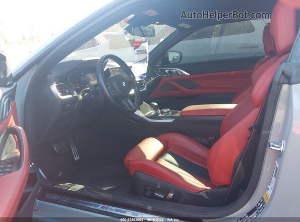 WBS33BA09PCL76566 2023 BMW M4 Light Blue Вид салону спереду