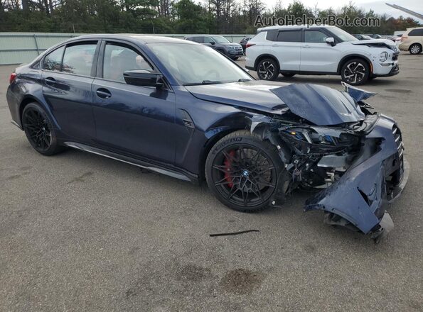 WBS33HJ09SFV44619 2025 BMW M3 Blue Передня права чверть