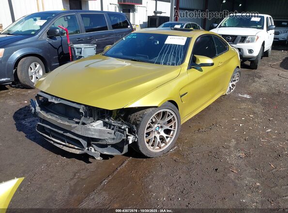 WBS3R9C36HA014349 2017 BMW M4 Yellow Przód lewy